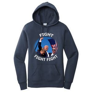 Trump 2024 Fight Fight Fight Fist Assassation Attempt Antiliberal Women's Pullover Hoodie