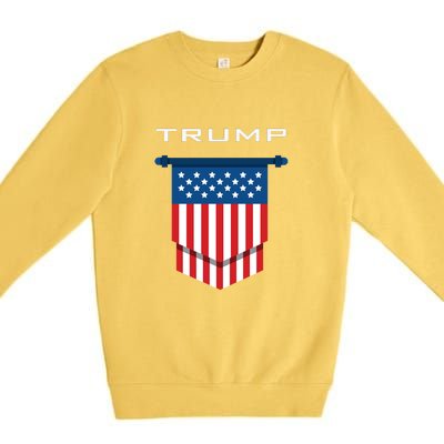 Trump 2024 Flag Take America Back Premium Crewneck Sweatshirt