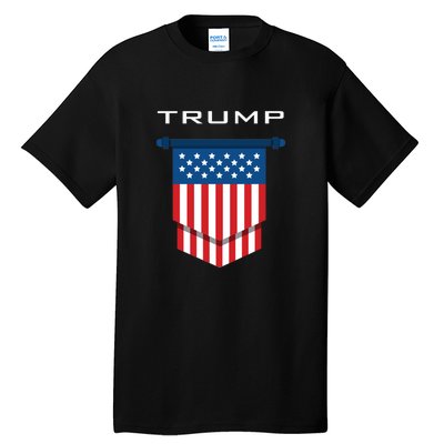 Trump 2024 Flag Take America Back Tall T-Shirt