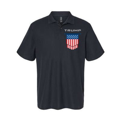 Trump 2024 Flag Take America Back Softstyle Adult Sport Polo