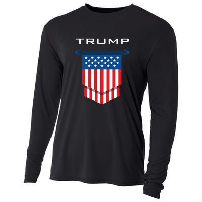 Trump 2024 Flag Take America Back Cooling Performance Long Sleeve Crew