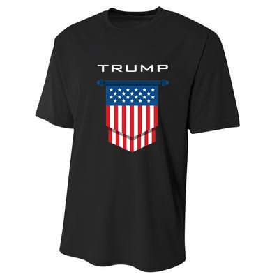 Trump 2024 Flag Take America Back Performance Sprint T-Shirt