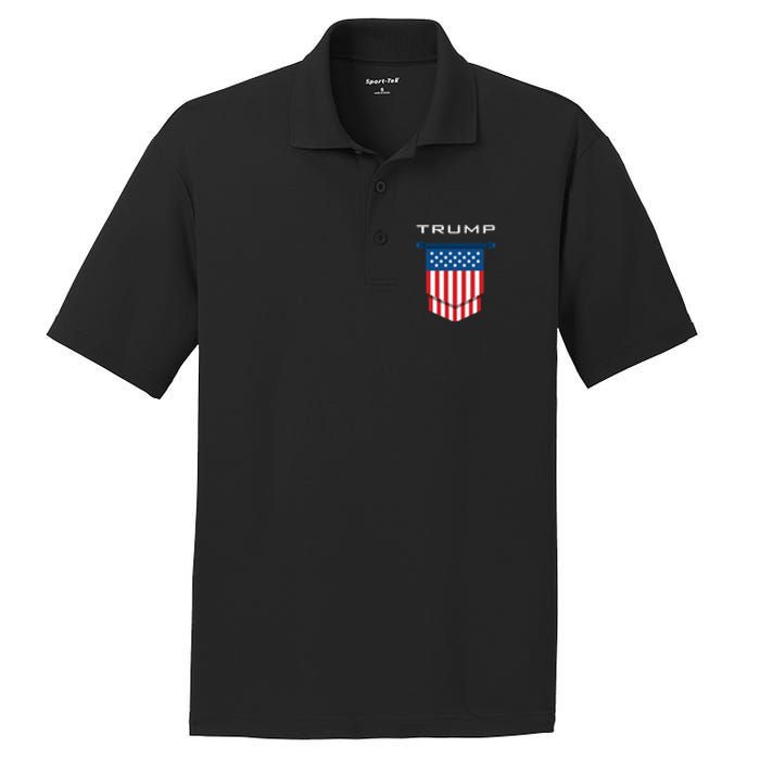 Trump 2024 Flag Take America Back PosiCharge RacerMesh Polo