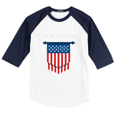 Trump 2024 Flag Take America Back Baseball Sleeve Shirt