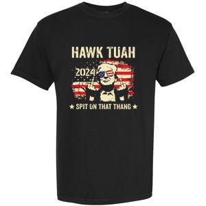 Trump 2024 Flag Funny Hawk Tush Middle Finger 24 Vote Trump Tank Top Garment-Dyed Heavyweight T-Shirt