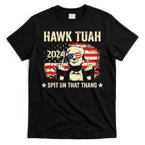 Trump 2024 Flag Funny Hawk Tush Middle Finger 24 Vote Trump Tank Top T-Shirt