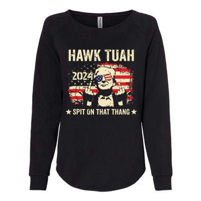 Trump 2024 Flag Funny Hawk Tush Middle Finger 24 Vote Trump Tank Top Womens California Wash Sweatshirt