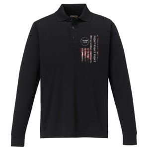 Trump 2024 Fight Fight Fight Trump President Election 2024 Performance Long Sleeve Polo