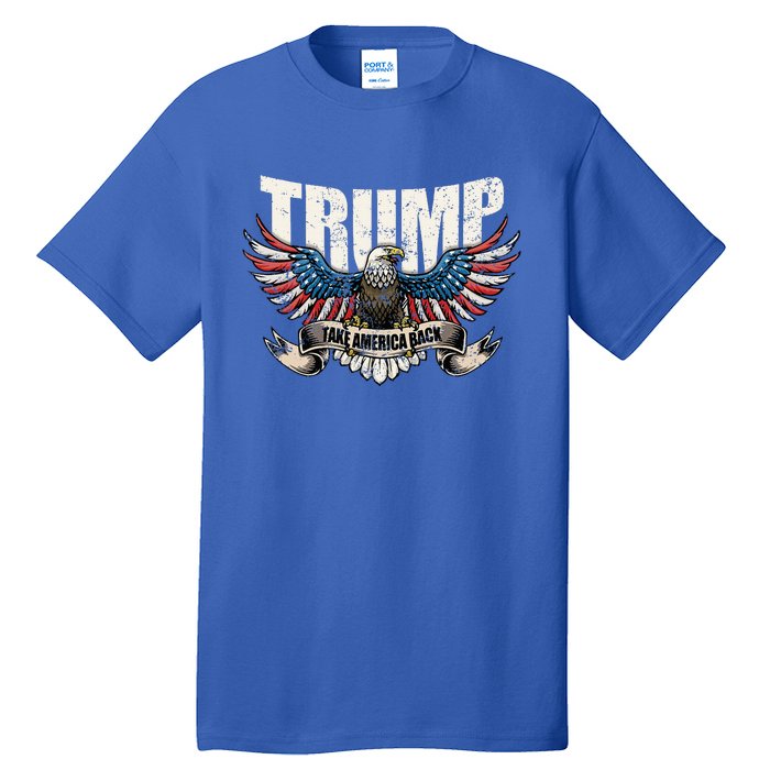 Trump 2024 Flag Take America Back Women Donald Trump Tall T-Shirt