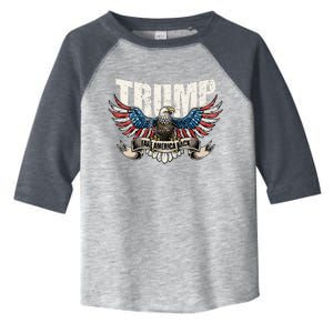 Trump 2024 Flag Take America Back Women Donald Trump Toddler Fine Jersey T-Shirt