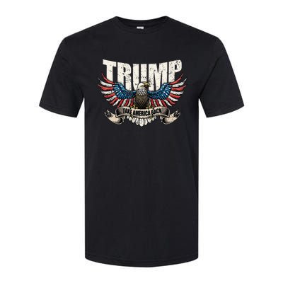 Trump 2024 Flag Take America Back Women Donald Trump Softstyle CVC T-Shirt