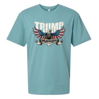 Trump 2024 Flag Take America Back Women Donald Trump Sueded Cloud Jersey T-Shirt