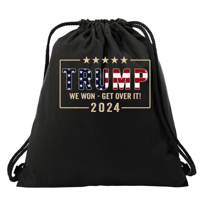 Trump 2024 Flag Victory J.D.Vance President 47 Trump Won Drawstring Bag