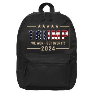 Trump 2024 Flag Victory J.D.Vance President 47 Trump Won 16 in Basic Backpack