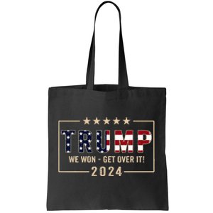 Trump 2024 Flag Victory J.D.Vance President 47 Trump Won Tote Bag