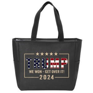 Trump 2024 Flag Victory J.D.Vance President 47 Trump Won Zip Tote Bag