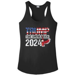 Trump 2024 Flag Take America Back 4th Of July Trump 2024 Ladies PosiCharge Competitor Racerback Tank