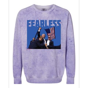 Trump 2024 Fearless Republican Usa Colorblast Crewneck Sweatshirt