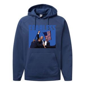 Trump 2024 Fearless Republican Usa Performance Fleece Hoodie