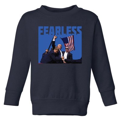 Trump 2024 Fearless Republican Usa Toddler Sweatshirt