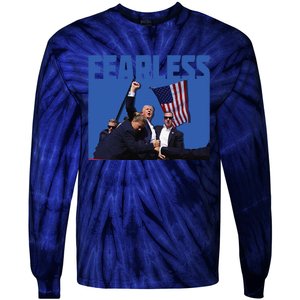 Trump 2024 Fearless Republican Usa Tie-Dye Long Sleeve Shirt