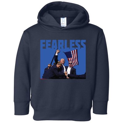 Trump 2024 Fearless Republican Usa Toddler Hoodie