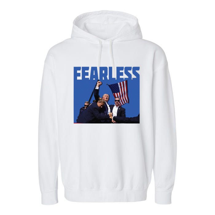 Trump 2024 Fearless Republican Usa Garment-Dyed Fleece Hoodie