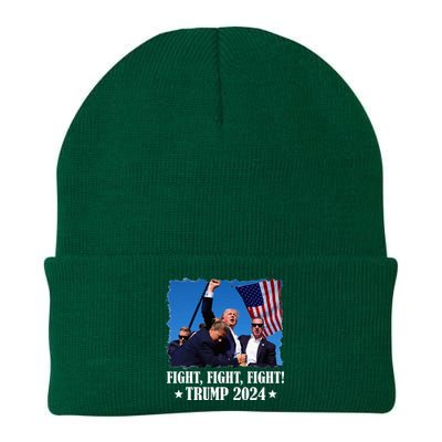 Trump 2024 Fight Fight Fight Trump 2024 Survives Rally Knit Cap Winter Beanie