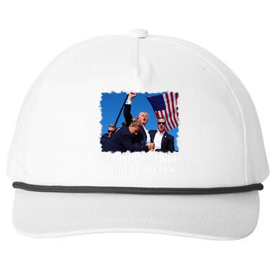 Trump 2024 Fight Fight Fight Trump 2024 Survives Rally Snapback Five-Panel Rope Hat