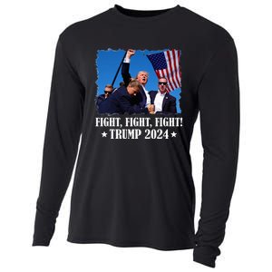 Trump 2024 Fight Fight Fight Trump 2024 Survives Rally Cooling Performance Long Sleeve Crew