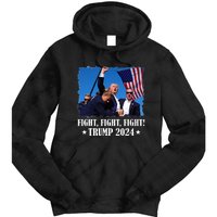 Trump 2024 Fight Fight Fight Trump 2024 Survives Rally Tie Dye Hoodie