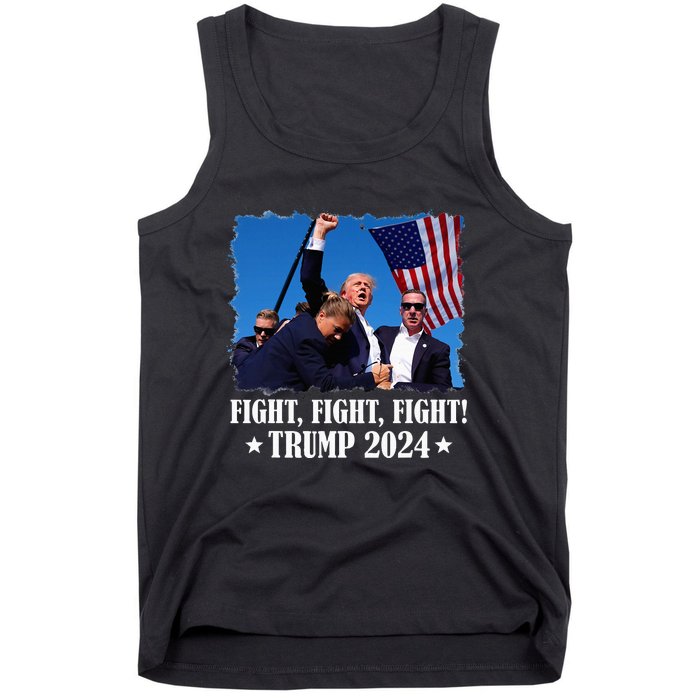 Trump 2024 Fight Fight Fight Trump 2024 Survives Rally Tank Top