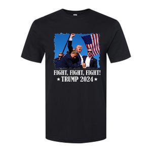 Trump 2024 Fight Fight Fight Trump 2024 Survives Rally Softstyle CVC T-Shirt