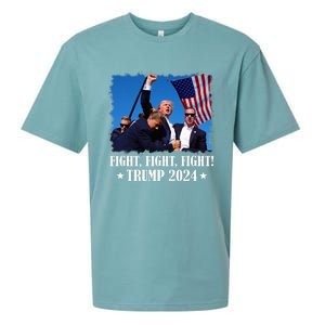 Trump 2024 Fight Fight Fight Trump 2024 Survives Rally Sueded Cloud Jersey T-Shirt