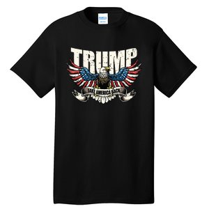 Trump 2024 Flag Take America Back Donald Trump Tall T-Shirt