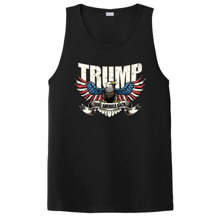 Trump 2024 Flag Take America Back Donald Trump PosiCharge Competitor Tank