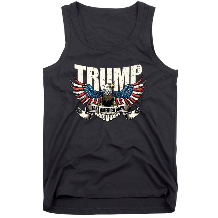 Trump 2024 Flag Take America Back Donald Trump Tank Top