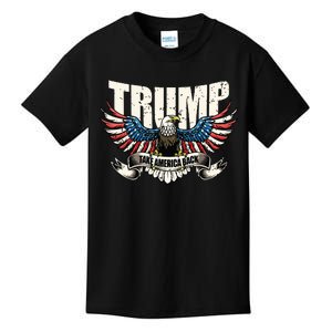 Trump 2024 Flag Take America Back Donald Trump Kids T-Shirt