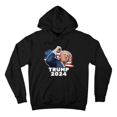 Trump 2024 Fist Bump President Red Hoodie