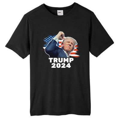 Trump 2024 Fist Bump President Red Tall Fusion ChromaSoft Performance T-Shirt