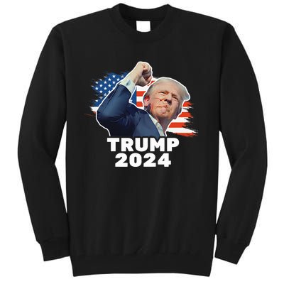 Trump 2024 Fist Bump President Red Tall Sweatshirt