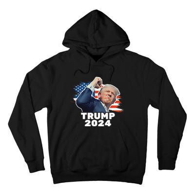 Trump 2024 Fist Bump President Red Tall Hoodie