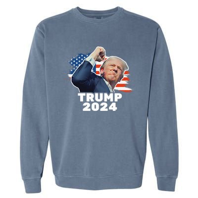 Trump 2024 Fist Bump President Red Garment-Dyed Sweatshirt