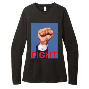 Trump 2024 Fist Fight Fight Fight Womens CVC Long Sleeve Shirt