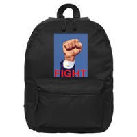 Trump 2024 Fist Fight Fight Fight 16 in Basic Backpack