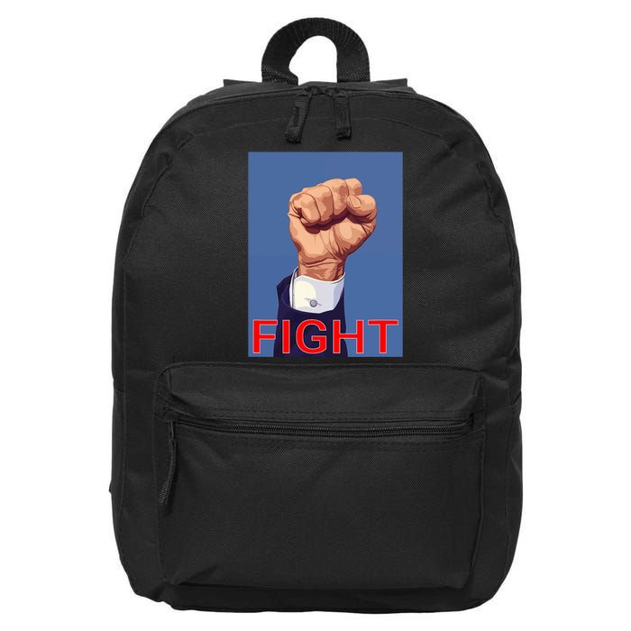 Trump 2024 Fist Fight Fight Fight 16 in Basic Backpack