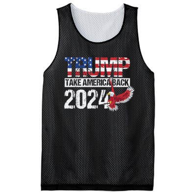 Trump 2024 Flag Take America Back 4th Of July Trump 2024 Mesh Reversible Basketball Jersey Tank