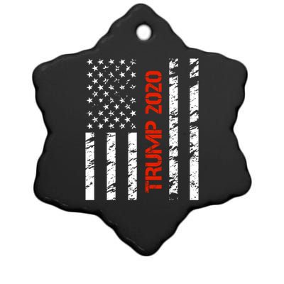 Trump 2020 Flag Patriotic Pro 45th President Trump Gift Ceramic Star Ornament