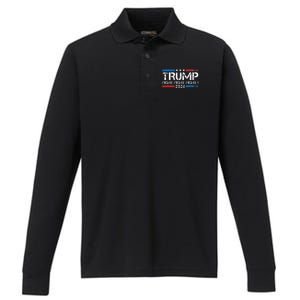 Trump 2024 Fight Fight Fight Trump President Election 2024 Performance Long Sleeve Polo