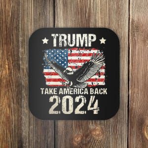 Trump 2024 Flag Take America Back Men Women Trump 2024 Coaster